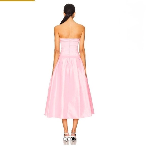 NWT MORE TO COME Cambria Strapless Dress In Pink Size L - Picture 4 of 11